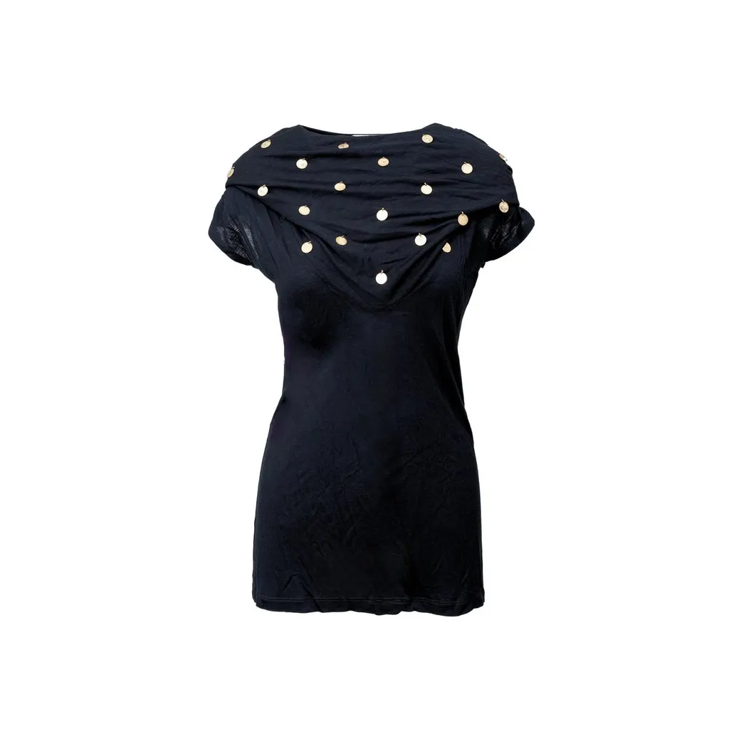 Givenchy Sequined T-Shirt - '10s Black Good - Front View