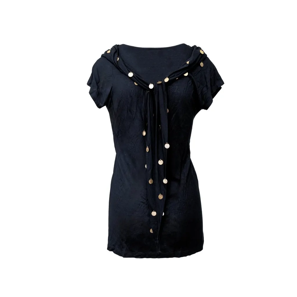 Givenchy Sequined T-Shirt - '10s Black Good - Inside View