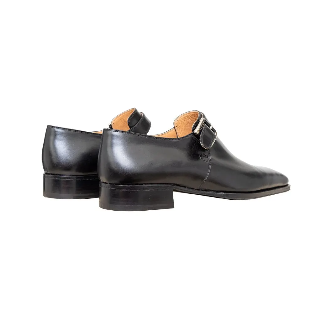 Artioli Black Loafer Shoes - '20s Black Leather Good - Box View