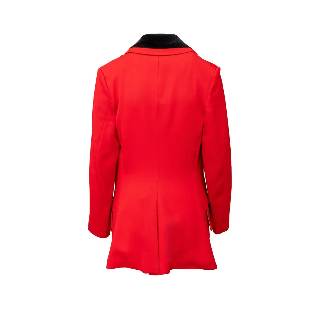 Vivienne Westwood Red Wool Coat - '90s Red Wool Good - Back View