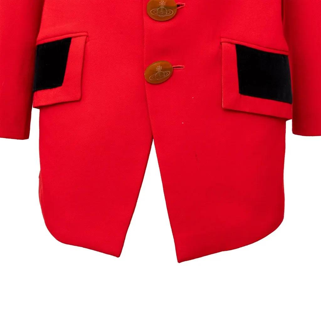 Vivienne Westwood Red Wool Coat - '90s Red Wool Good - Box View
