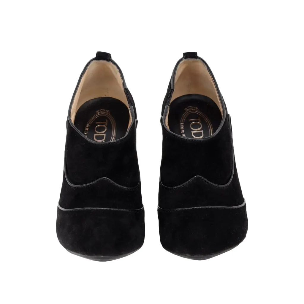 Tod's Ankle Boots - '10s Black Suede Good - Back View