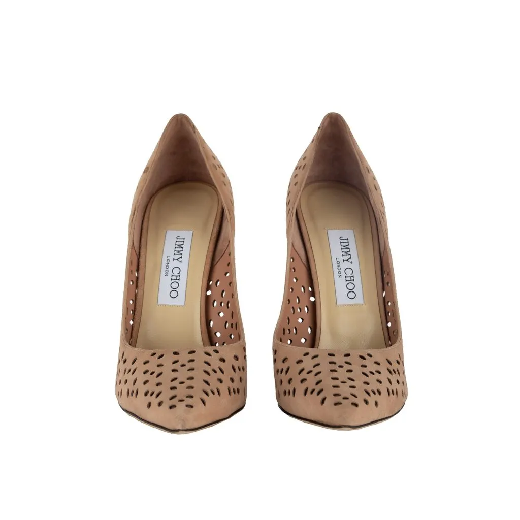 Jimmy Choo Anouk - '10s Beige Leather Good - Back View