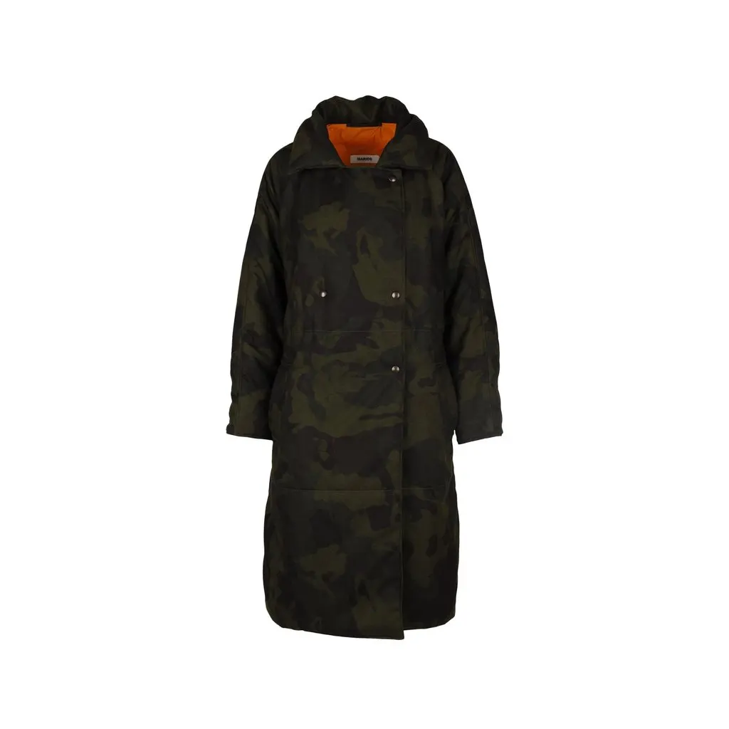 Unsigned Marios Military Print Long Jacket - '20s Orange Good - Back View