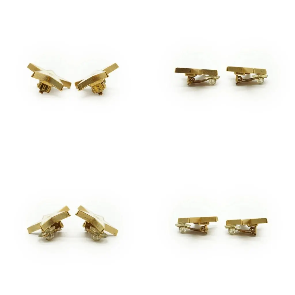 Chanel Earrings Beige Good - Model View