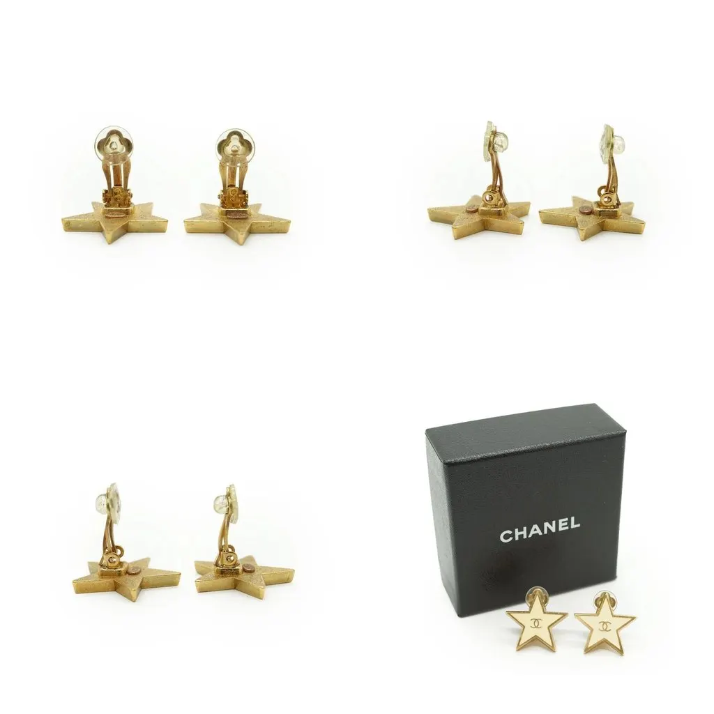 Chanel Earrings Beige Good - Box View