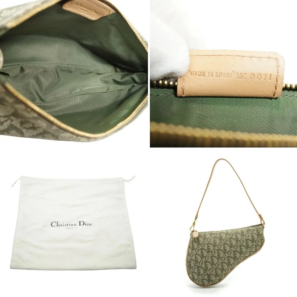 Dior Shoulder Bag Vintage Saddle Dior Oblique Beige Canvas Good - Box View