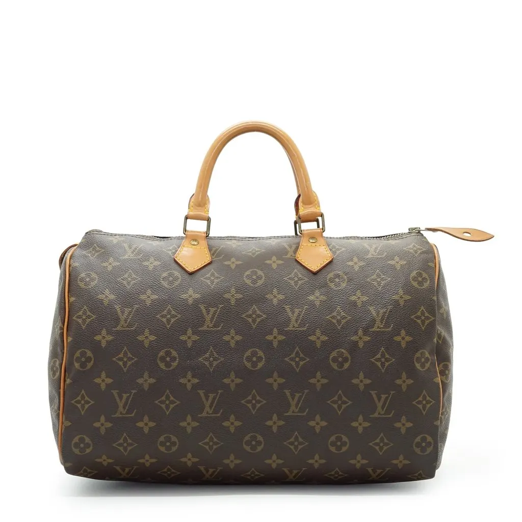 Louis Vuitton Handbag Vintage Speedy Brown Canvas Good - Front View