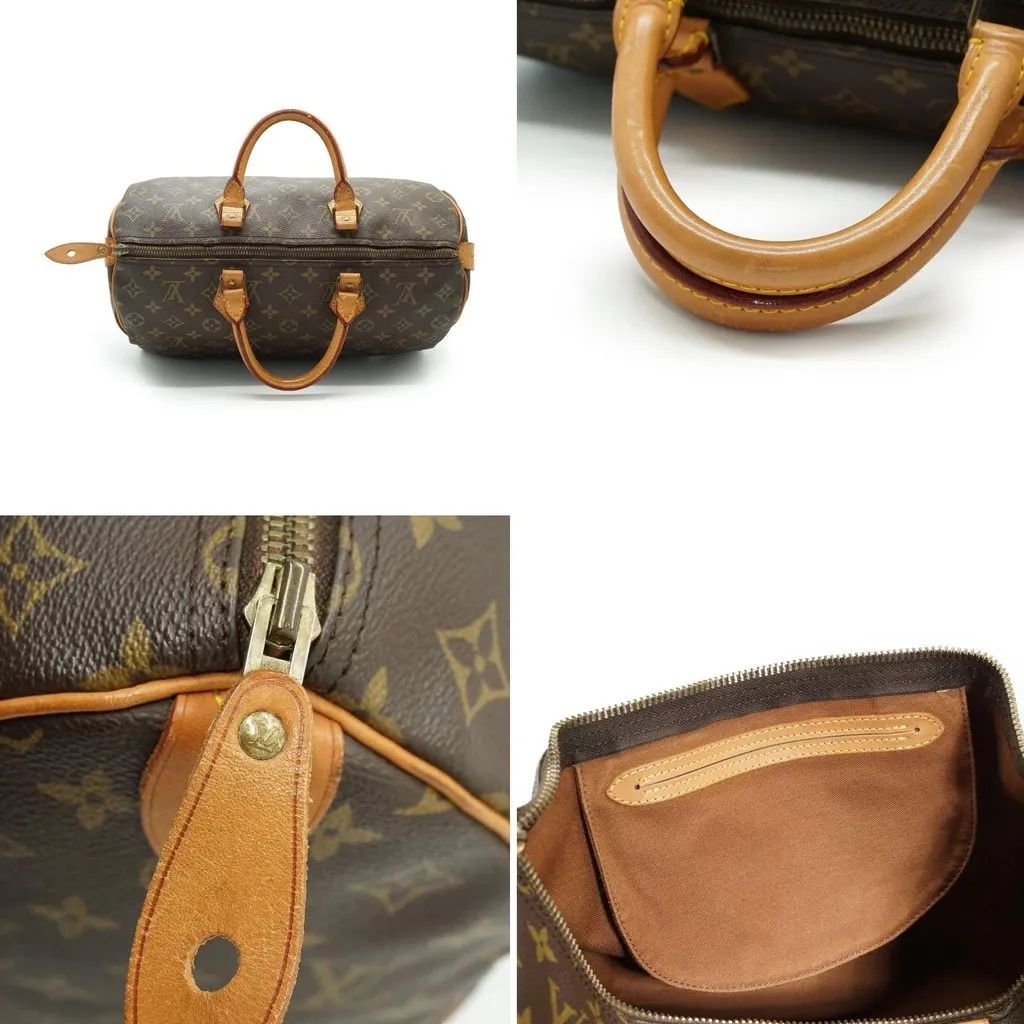Louis Vuitton Handbag Vintage Speedy Brown Canvas Good - Box View