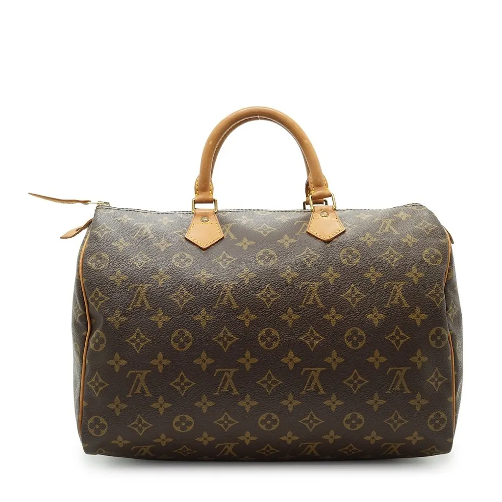 Louis Vuitton Handbag Vintage Speedy Brown Canvas Good - Back View