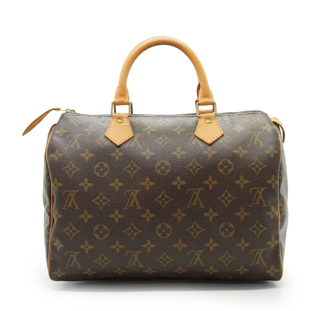 Louis Vuitton Handbag Vintage Speedy Brown Canvas Good - Front View