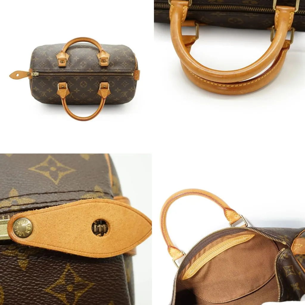 Louis Vuitton Handbag Vintage Speedy Brown Canvas Good - Box View