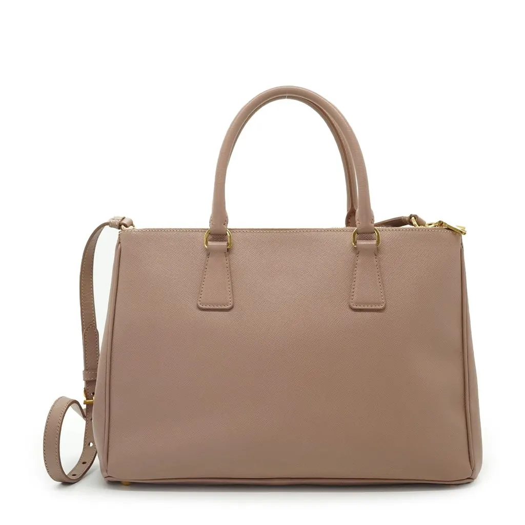Prada Tote Bag Galleria Beige Leather Good - Inside View
