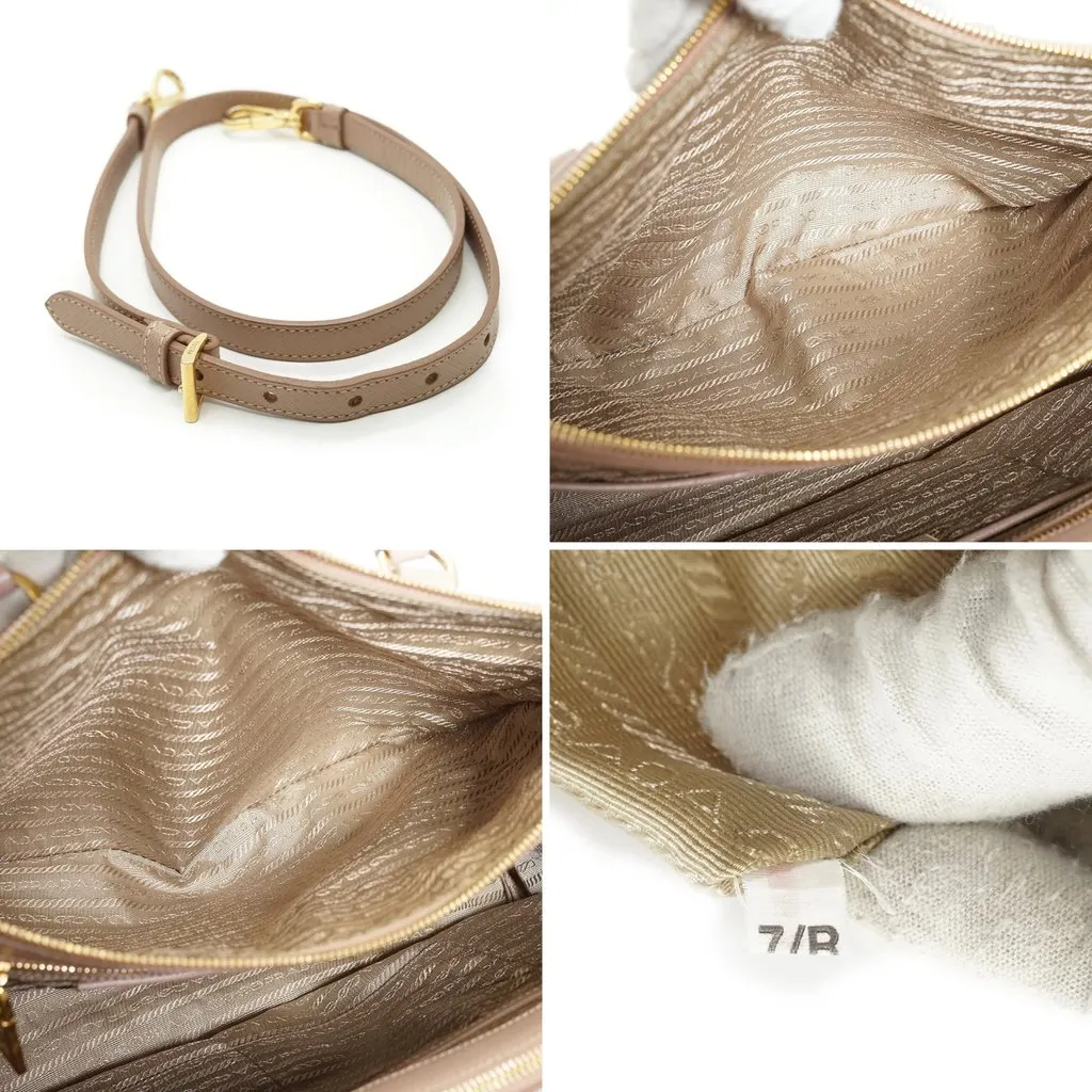 Prada Tote Bag Galleria Beige Leather Good - Box View