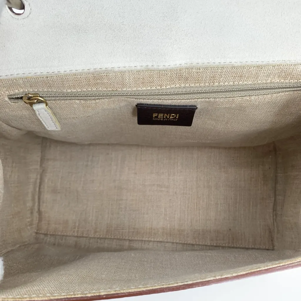 Fendi Shoulder Bag Silvana Navy Leather Good - Box View