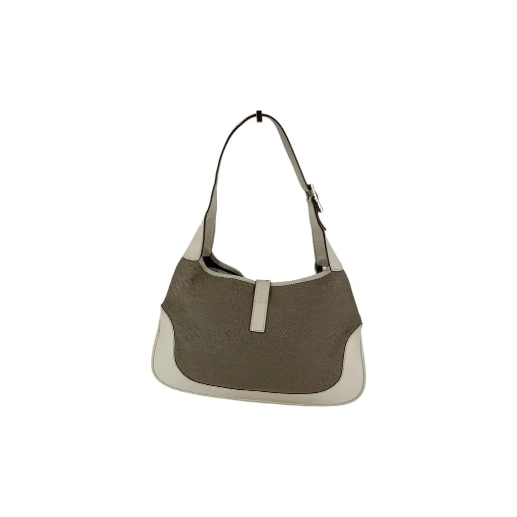 Gucci Hobos Vintage Jackie Beige Canvas Good - Inside View
