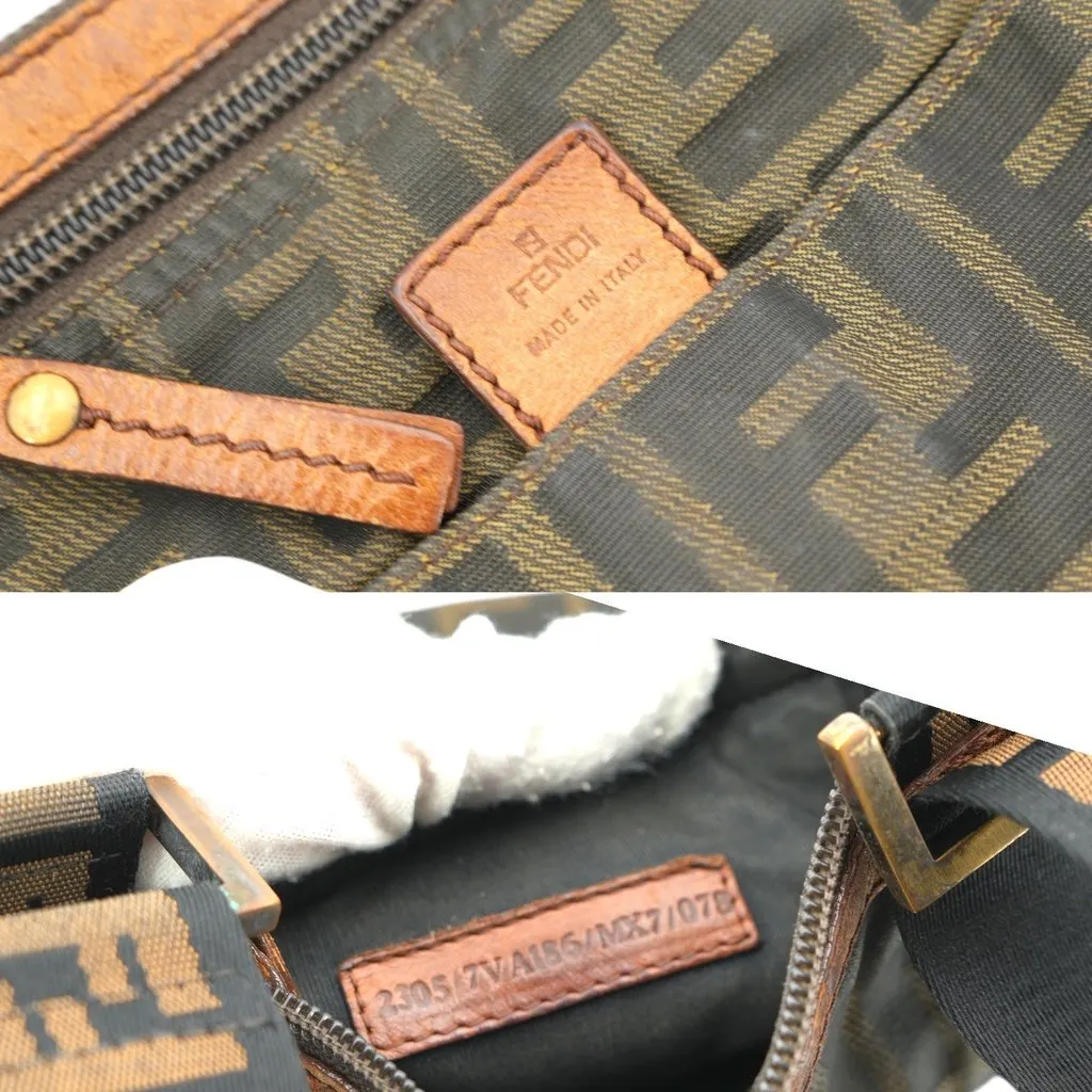 Fendi Crossbody Bag Zucca Brown Canvas Good - Model View