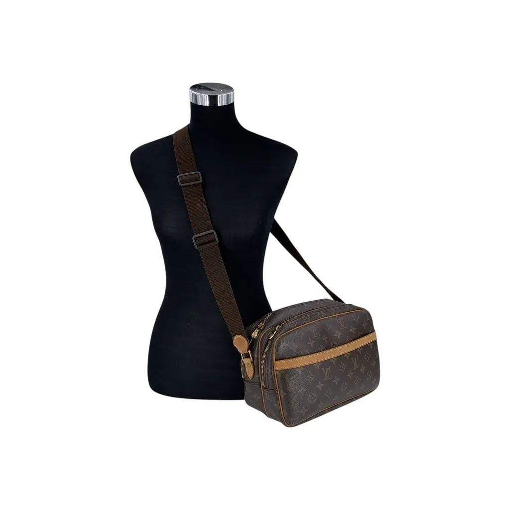 Louis Vuitton Crossbody Bag Vintage Reporter Gold Canvas Good - Back View