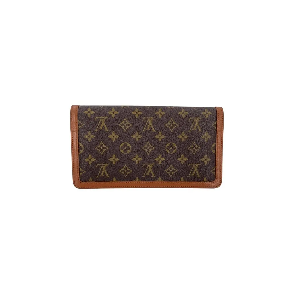 Louis Vuitton Clutch Bag Vintage Pochette Dame Brown Canvas Good - Inside View