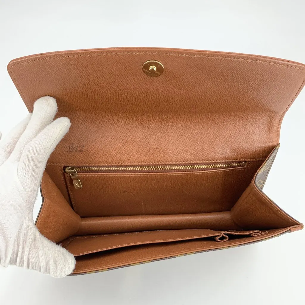 Louis Vuitton Clutch Bag Vintage Pochette Dame Brown Canvas Good - Box View