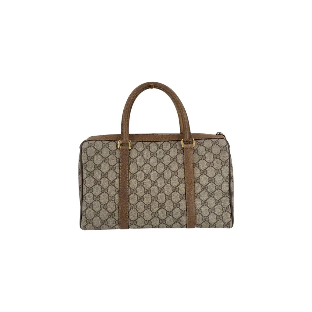 Gucci Handbag Vintage Ophidia Brown Canvas Good - Inside View