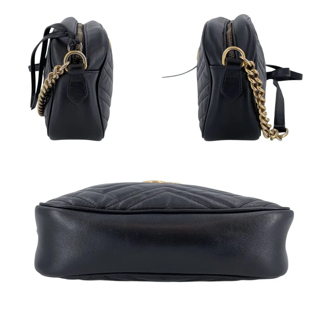 Gucci Shoulder Bag Marmont Black Leather Good - Box View