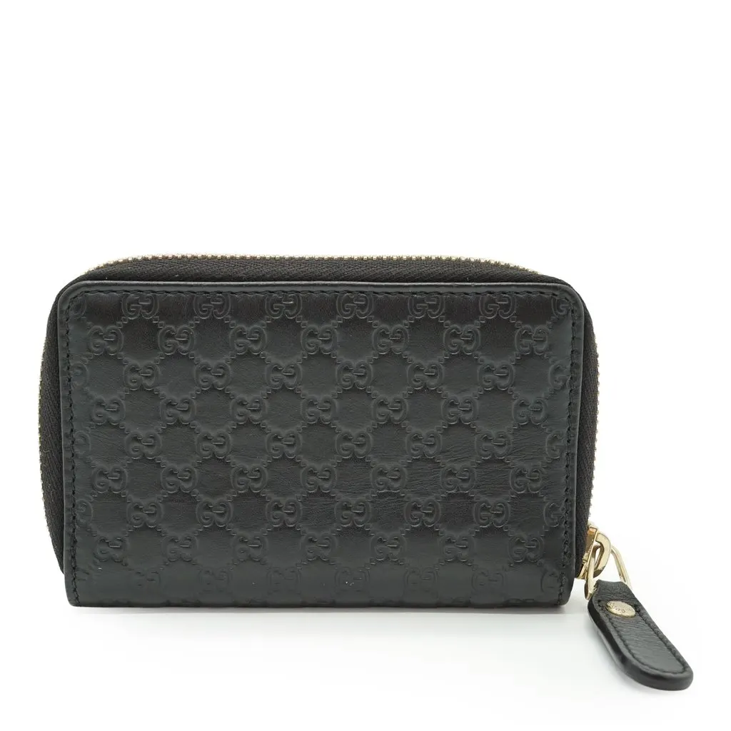 Gucci Wallet Black Leather Good - Back View