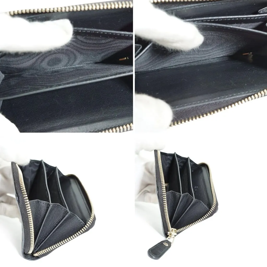 Gucci Wallet Black Leather Good - Box View