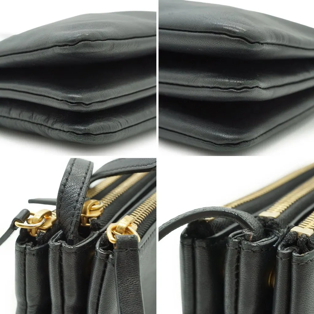 Celine Shoulder Bag Trio Black Leather Good - Box View