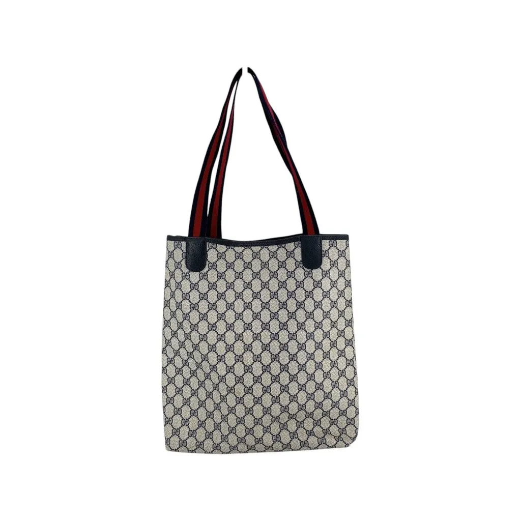 Gucci Tote Bag Vintage Ophidia Red Canvas Good - Inside View