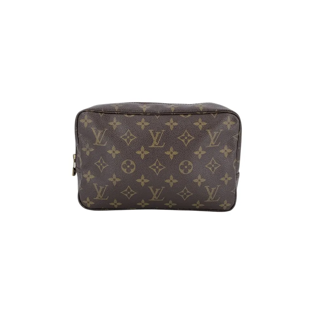 Louis Vuitton Clutch Bag Vintage Trousse de Toilette Brown Canvas Good - Inside View