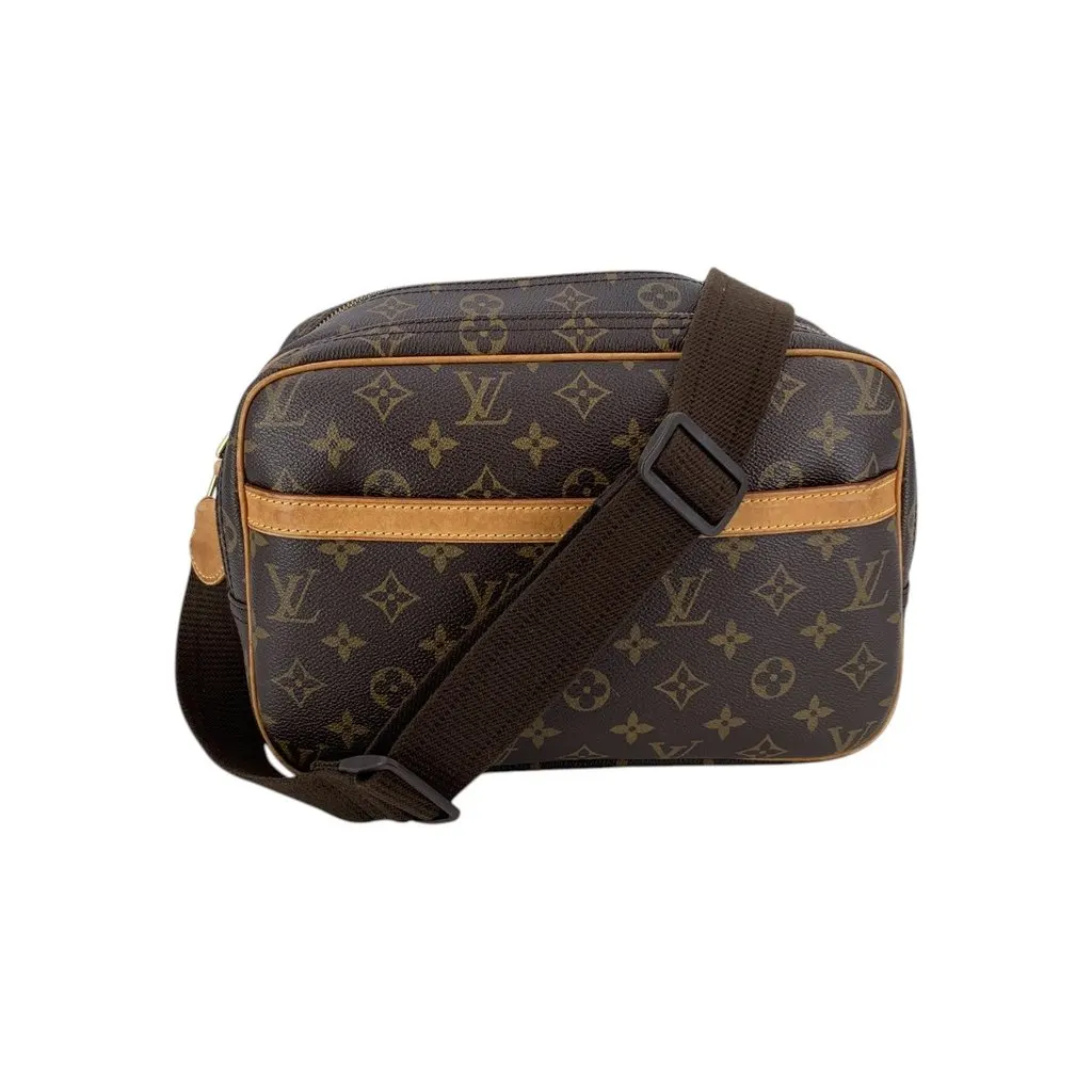 Louis Vuitton Crossbody Bag Vintage Reporter Beige Canvas Good - Front View
