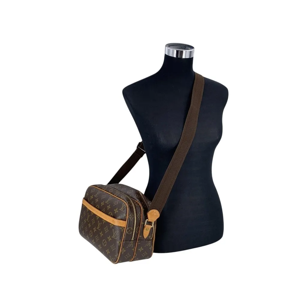Louis Vuitton Crossbody Bag Vintage Reporter Beige Canvas Good - Back View