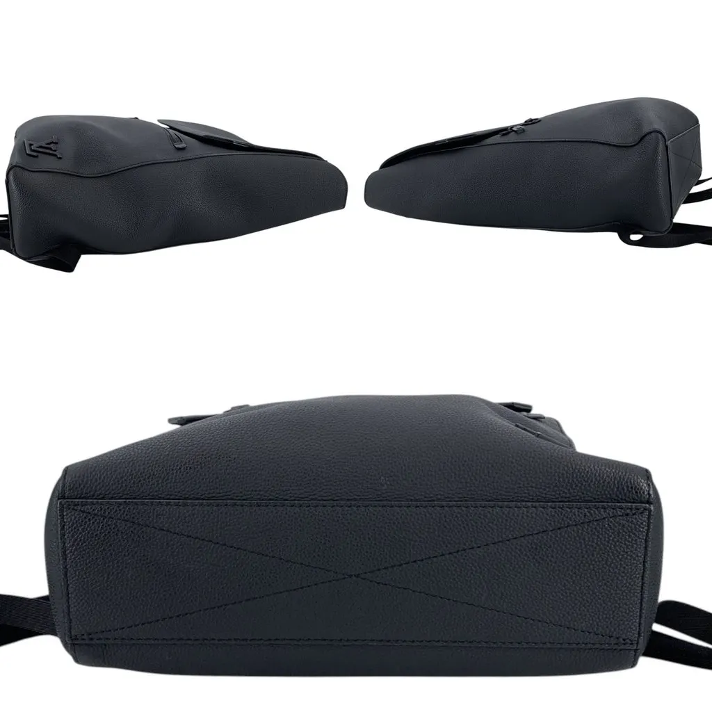 Louis Vuitton Backpack Fastline Aerogram Black Leather Good - Model View