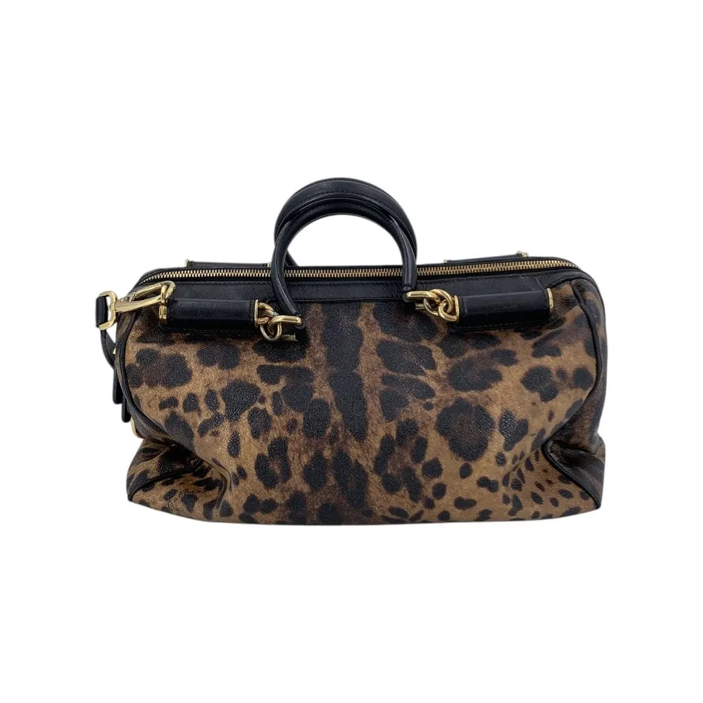 Dolce & Gabbana Shoulder Bag Vittoria Black Canvas Good - Inside View