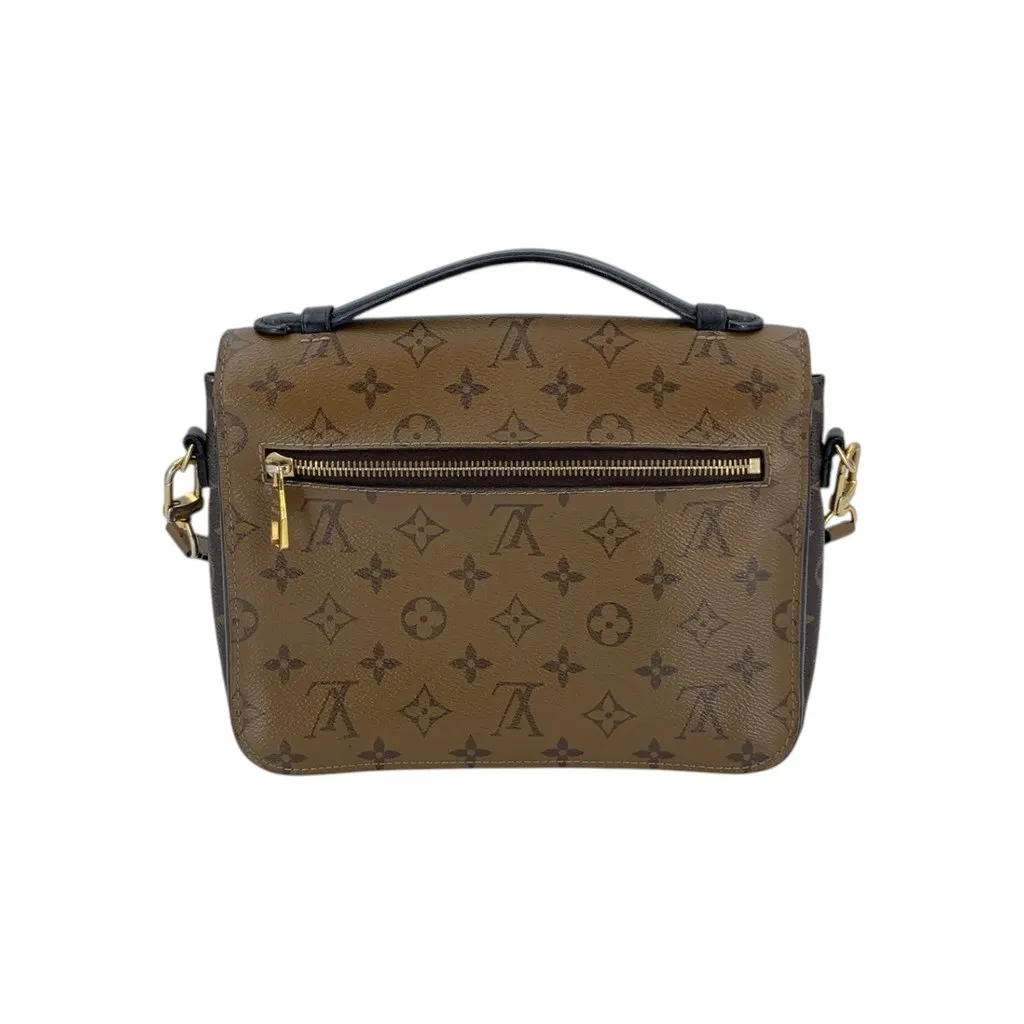 Louis Vuitton Shoulder Bag Metis Brown Canvas Good - Inside View