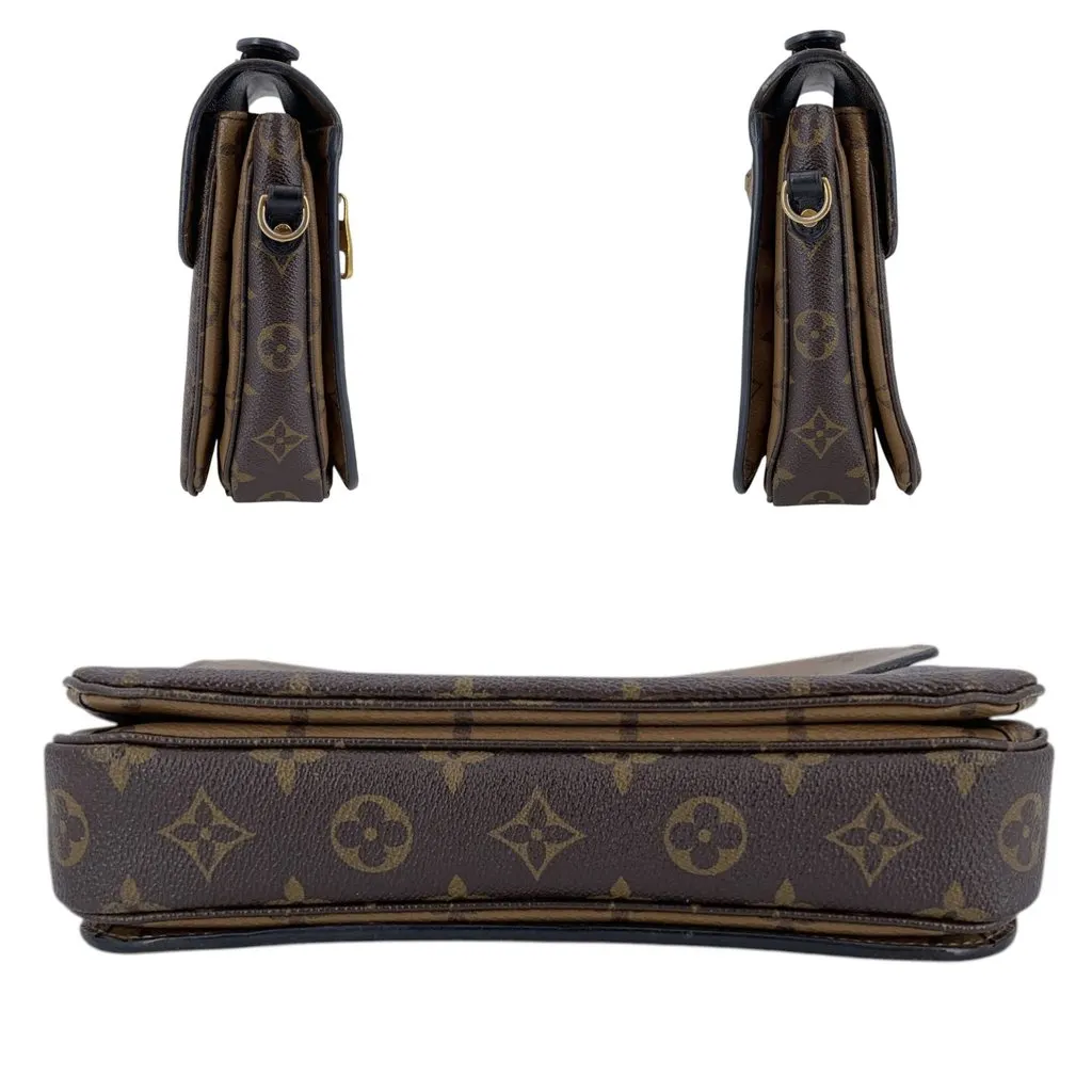 Louis Vuitton Shoulder Bag Metis Brown Canvas Good - Model View