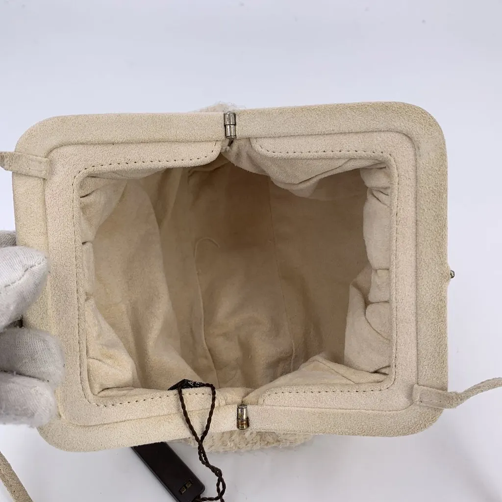 Bottega Veneta Shoulder Bag Vintage Sequins Beige Suede Good - Box View