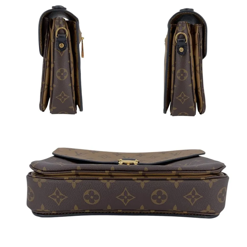 Louis Vuitton Shoulder Bag Metis Black Canvas Good - Model View