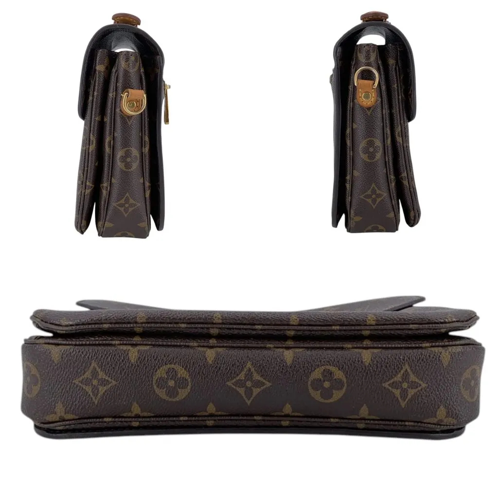 Louis Vuitton Shoulder Bag Metis Brown Canvas Good - Model View