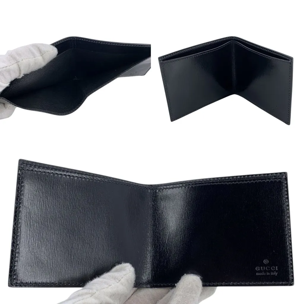 Gucci Wallet Black Leather Good - Box View