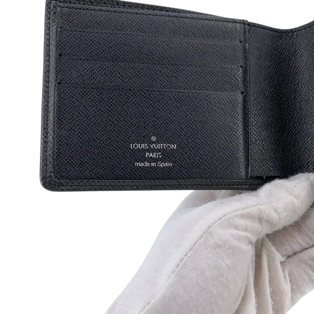 Louis Vuitton Wallet Black Leather Good - Box View