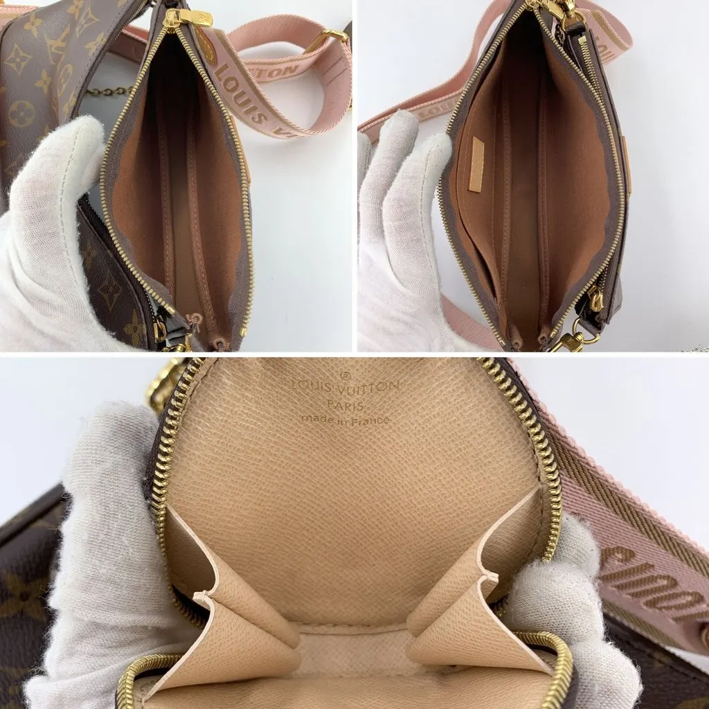 Louis Vuitton Crossbody Bag Multi Pochette Accessoires Pink Canvas Good - Box View
