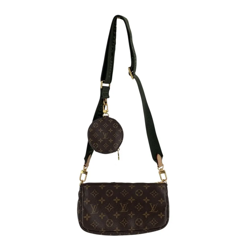 Louis Vuitton Crossbody Bag Multi Pochette Accessoires Green Canvas Good - Inside View