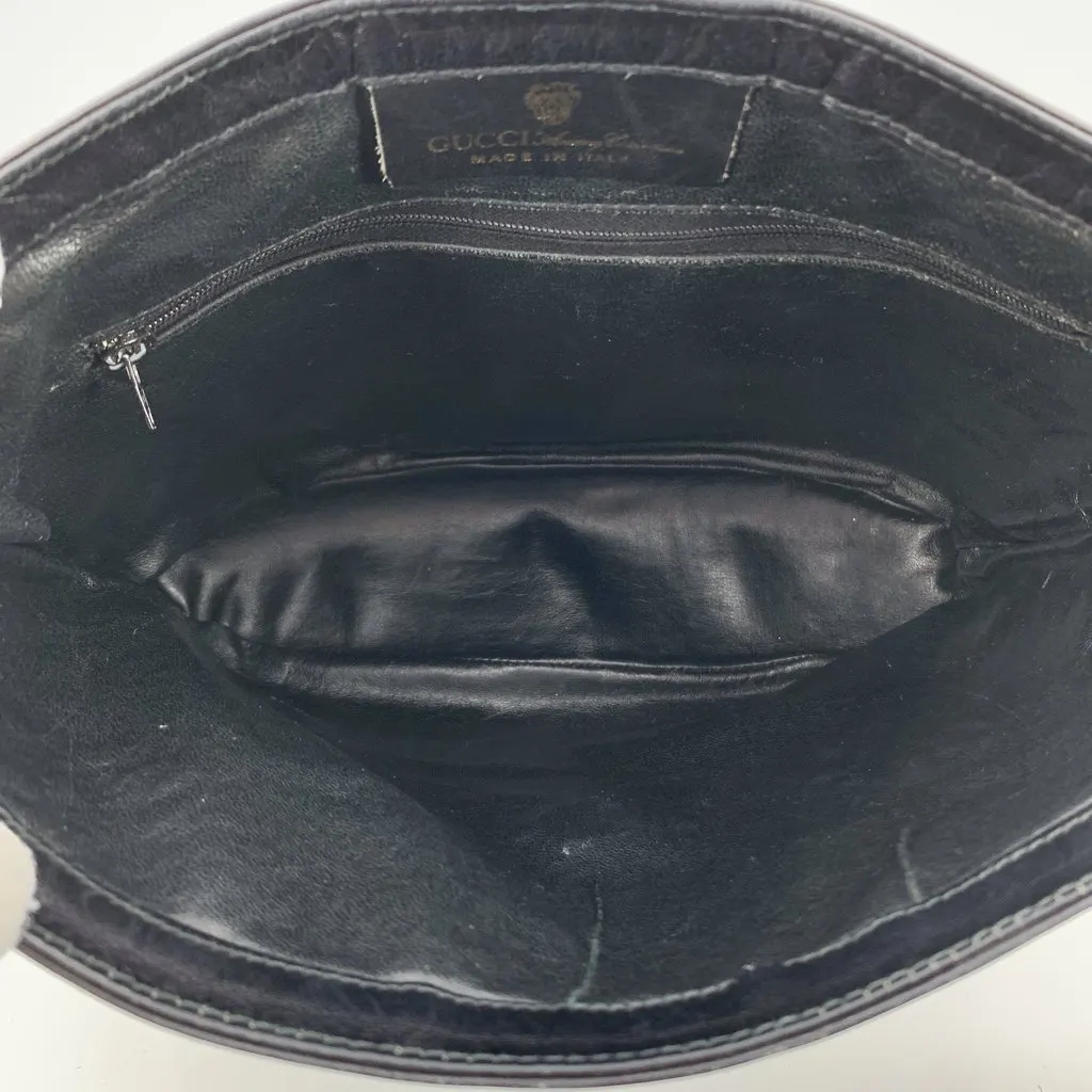 Gucci Shoulder Bag Vintage Interlocking Black Leather Good - Box View