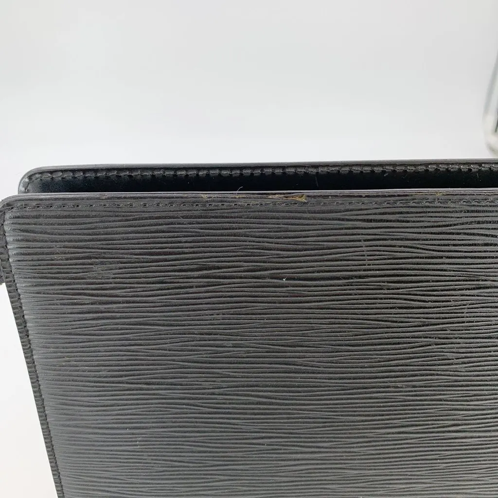 Louis Vuitton Clutch Bag Vintage Pochette Homme Black Leather Good - Box View
