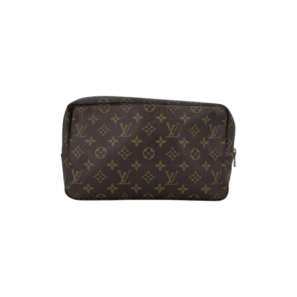Louis Vuitton Clutch Bag Vintage Trousse de Toilette Brown Canvas Good - Inside View