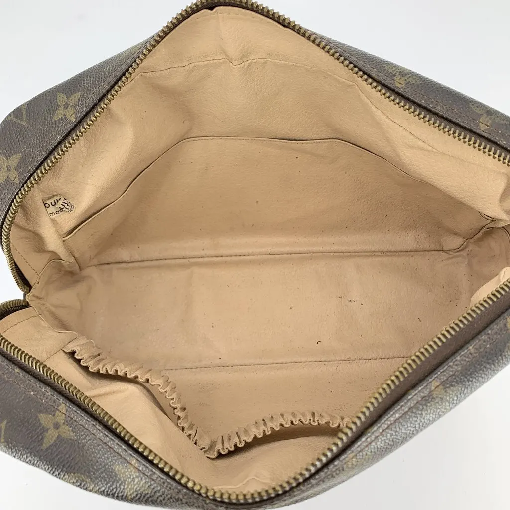 Louis Vuitton Clutch Bag Vintage Trousse de Toilette Brown Canvas Good - Box View