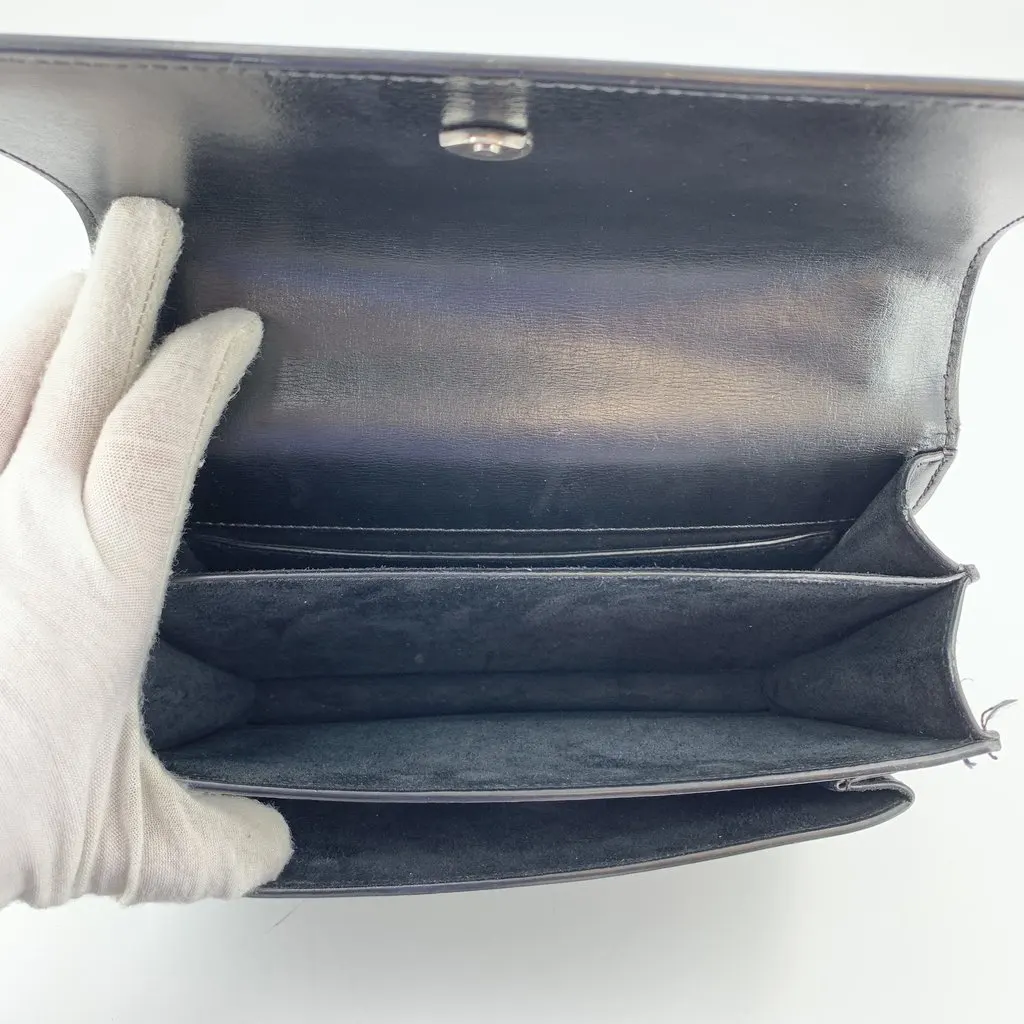 Saint Laurent Shoulder Bag Sunset Black Leather Good - Box View