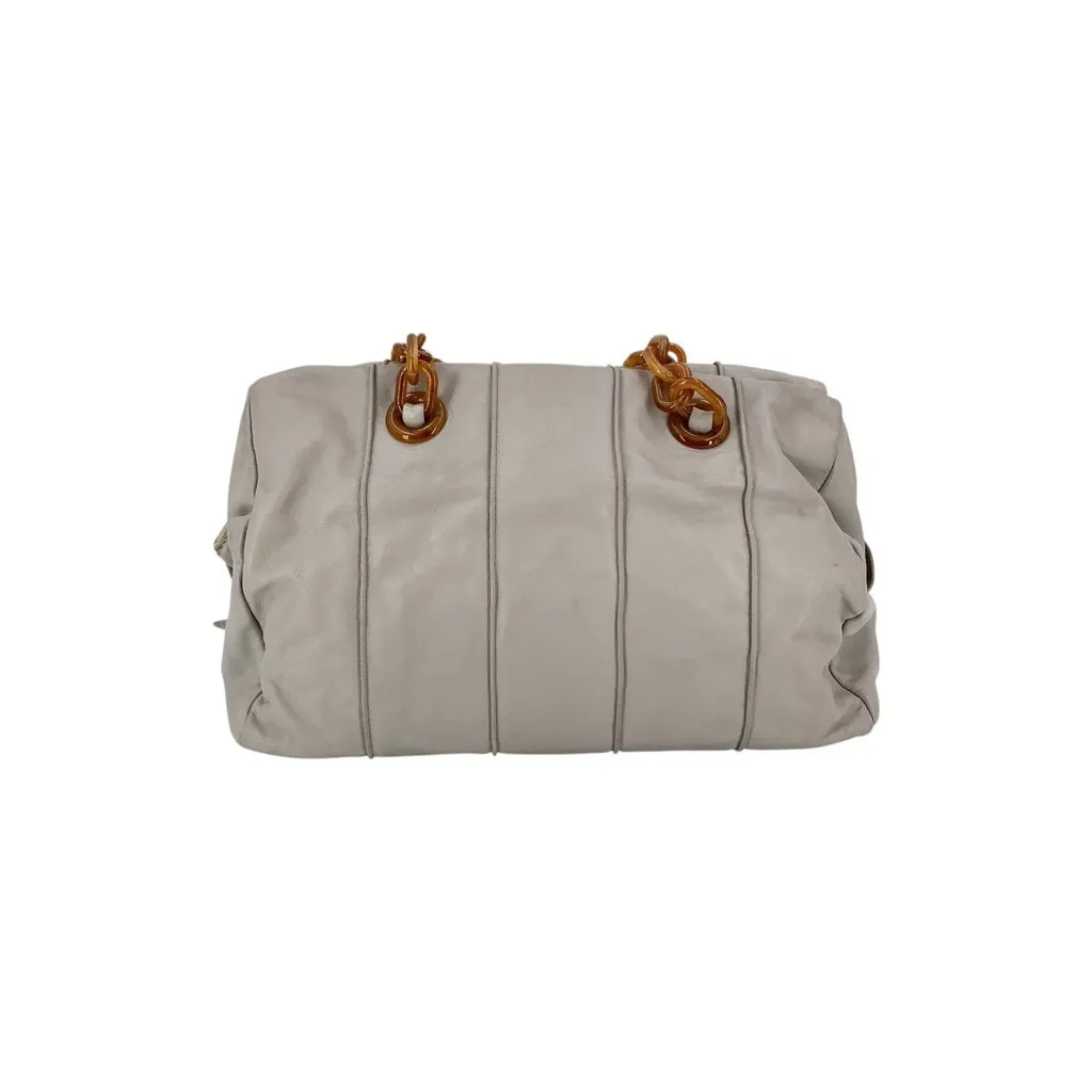 Prada Shoulder Bag BL0789 White Leather Good - Inside View
